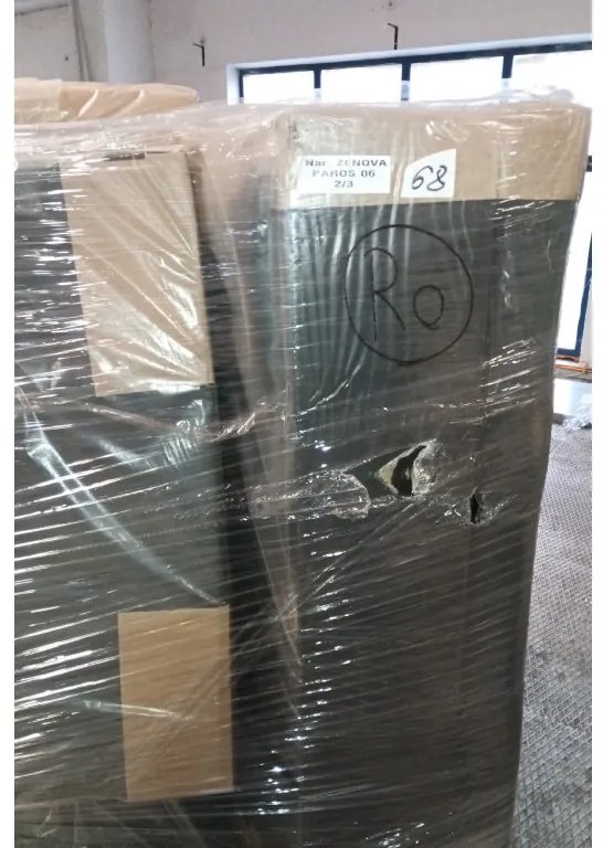 AKCIA Tmavo sivá rozkladacia rohová pohovka ZENOVA 220x140 cm, obojstranná II. akosť