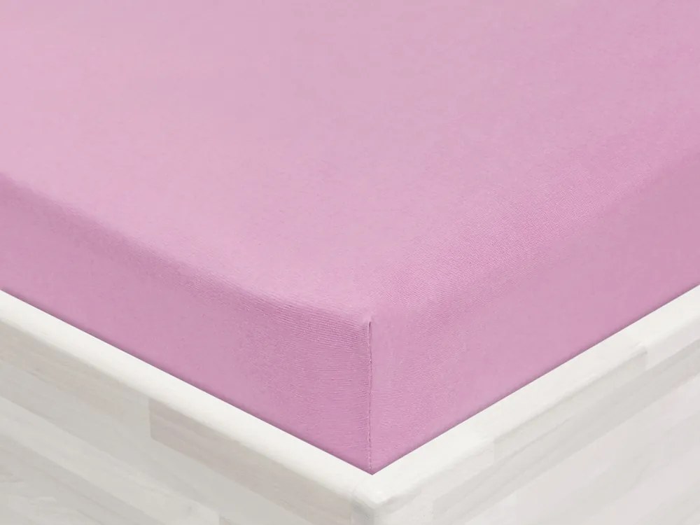 Detské jersey napínacie prestieradlo do postieľky JR-008 Ružová lila 70 x 140 x 10 cm - do postieľky