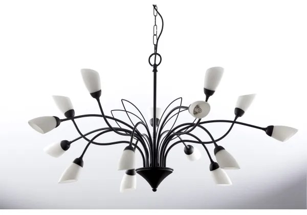 Jupiter 2057 - Luster na reťazi GLORIOSA 15xG9/14W/230V čierny