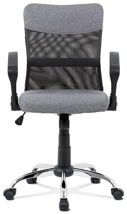 Autronic -  Kancelárska stolička Junior KA-V202 GREY, šedá látka, čierna MESH