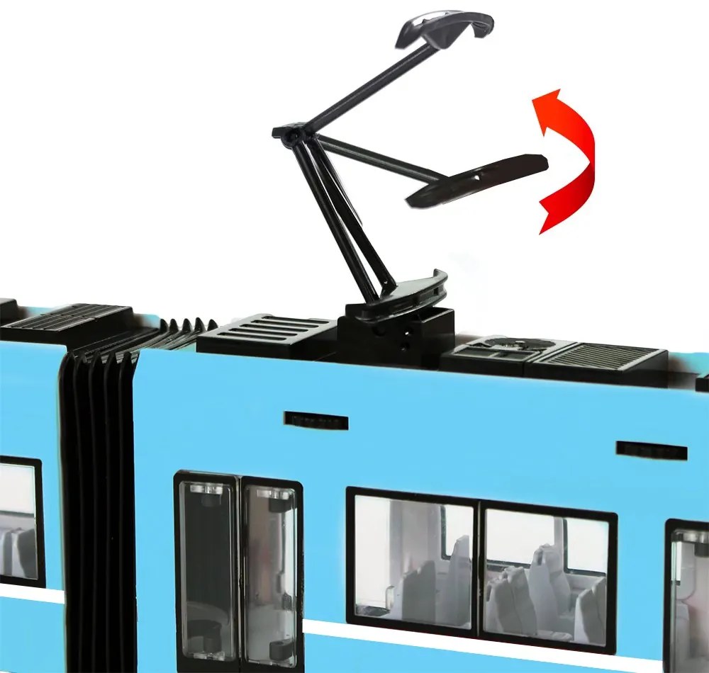 RAPPA Moderná kĺbová električka s otváracími dverami - 47 cm - Rappa