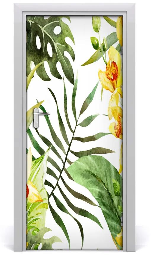 Fototapeta samolepiace tropické kvety 75x205 cm