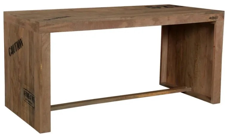 furniture-nabytek.cz - Masívny písací stôl Hankey z mangového dreva, rustikálny matný lak, prírodný – 160×70×75 cm