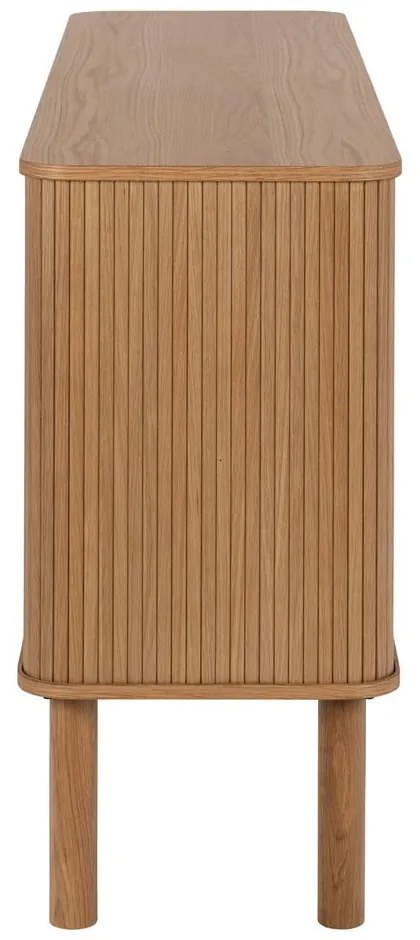 Nízka komoda v dekore duba s posuvnými dverami v prírodnej farbe 160x80 cm Langley – Actona