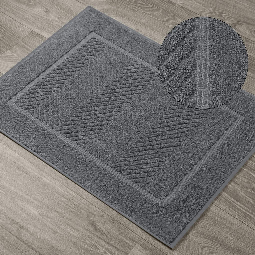 Kúpeľňový koberec KALIA 50x70 cm oceľová