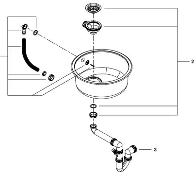 GROHE 31720SD0 - Drez K200 440 x 440 x 180 nerezová oceľ