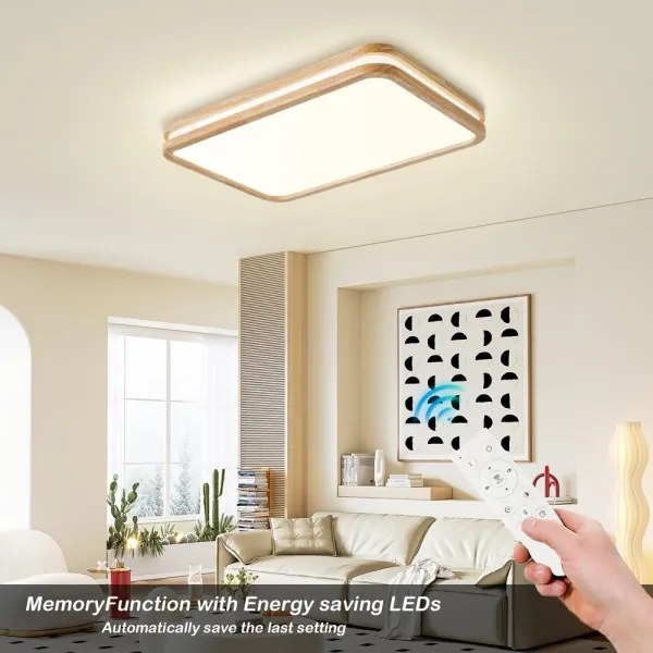 Brilagi - stmievané LED svietidlo MOLINA SQUARE LED/54W/230V dub 60x40 cm + DO