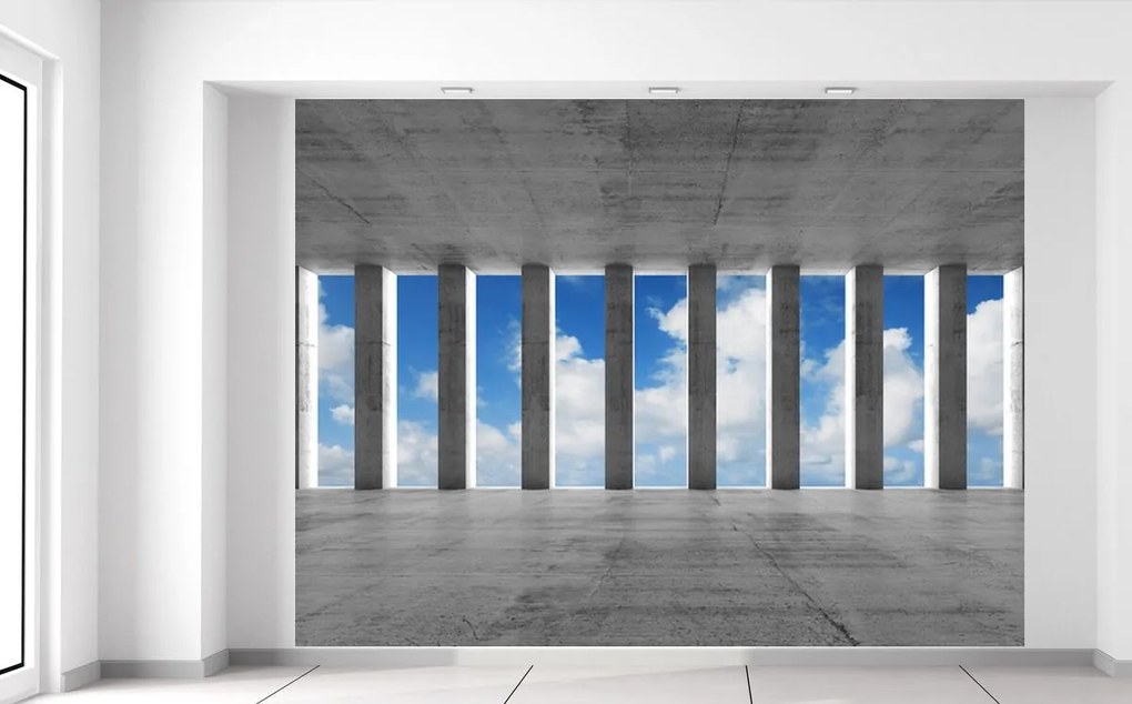 Gario Fototapeta Betónové stĺpy a nebo Veľkosť: 200 x 135 cm, Materiál: Vliesová