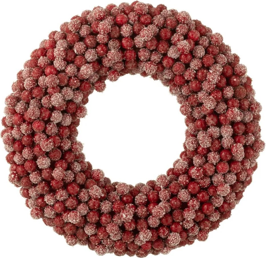 Dekoratívny veniec z červených bobúľ Berries - 35*6*35cm