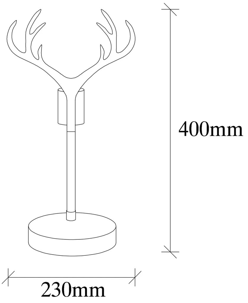 Stolová lampa Melin orech/čierna