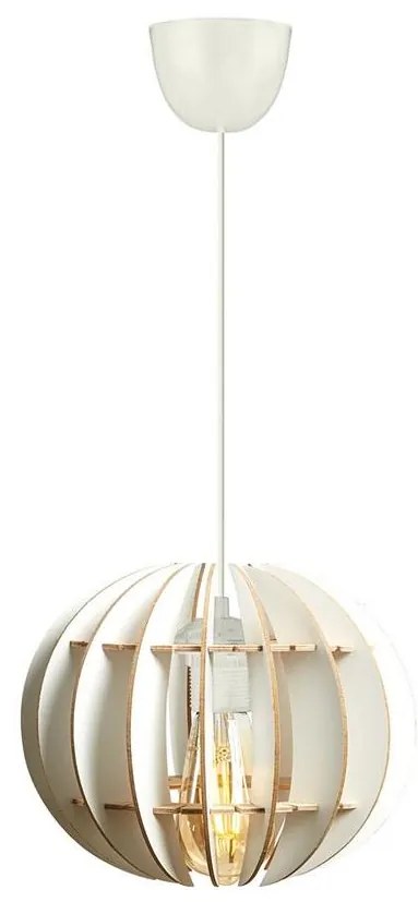 Luster na lanku 1xE27/60W/230V biela pr. 20 cm