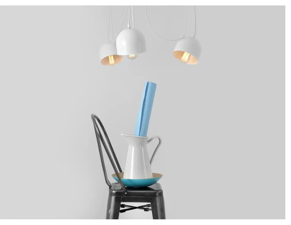 Biele závesné svietidlo na 4 žiarovky CustomForm Popo