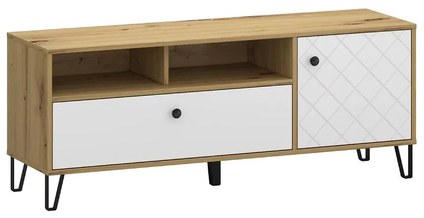 TV Stolík Sorrento B 2d Dub Artisan/Biely