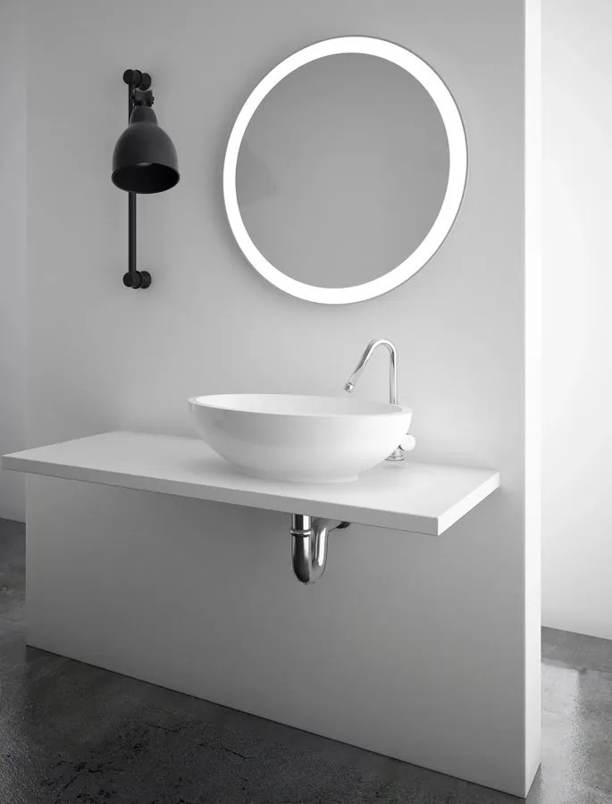 Aqualine Sapho, NOA guľaté zrkadlo s LED osvetlením, priemer 60cm, OM260