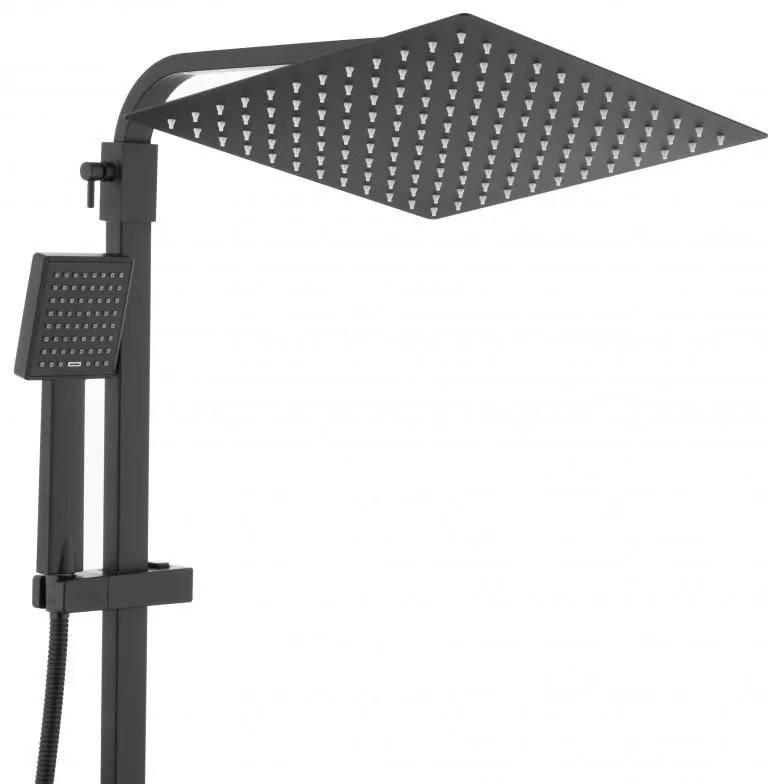 Sprchová súprava GABI s termostatickou batériou - 30x30 cm - čierna matná