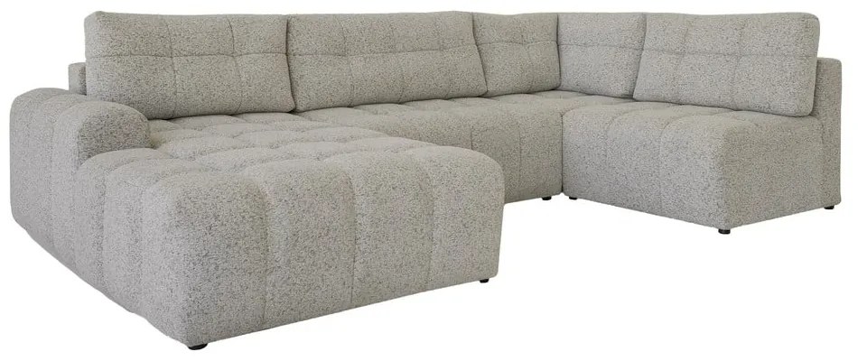 Svetlohnedá rozkladacia modulárna rohová pohovka s úložným priestorom (pravý roh) Lulu – Miuform