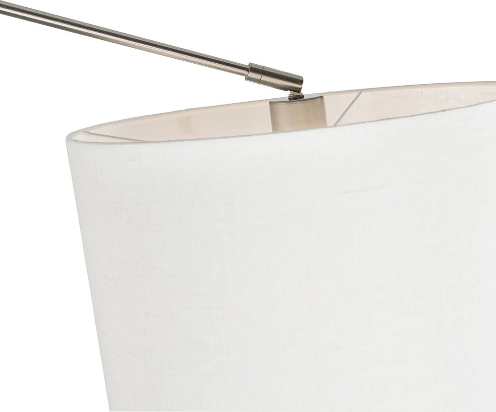 Oceľové závesné svietidlo s tienidlom 35 cm biele nastaviteľné 2-svetlo - Blitz