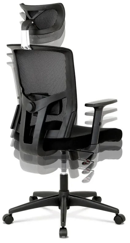 Kancelárska stolička s podhlavníkom čierna