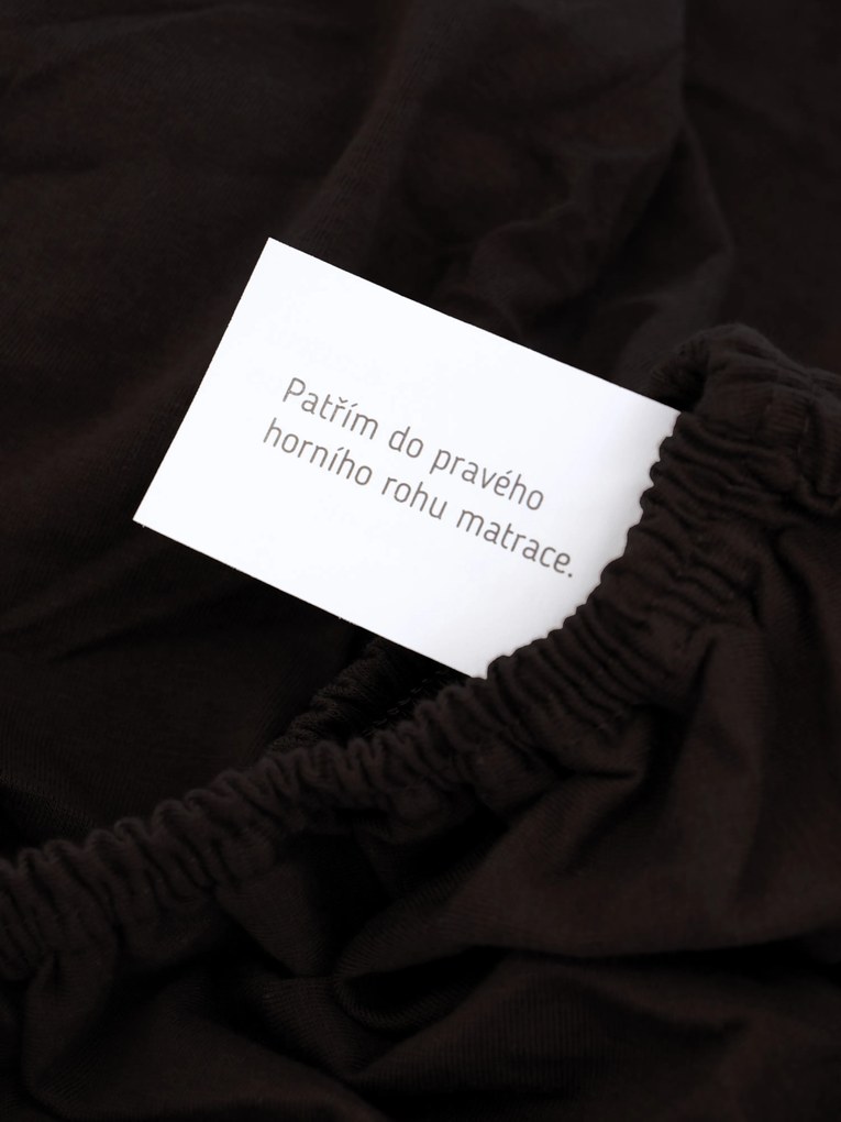 Jersey plachta Classic 160 x 200 cm - tmavo hnedá