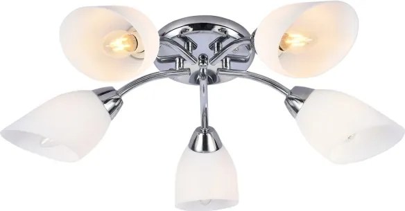 Prisadený luster PORTOS 5xE14/10W/230V lesklý chróm