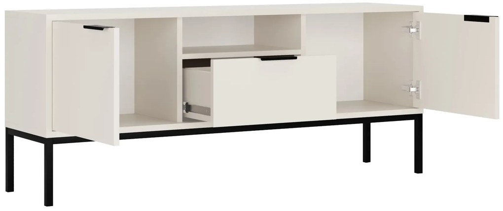 Televizní stolek Austin 135 cm bílý/černý