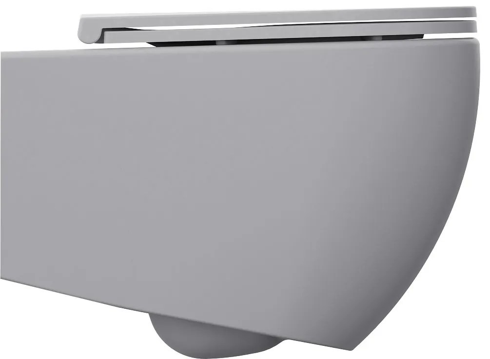 Isvea Isvea, INFINITY závesná WC misa, Rimless, 36,5x53cm, stone grey, 10NF02004-2V