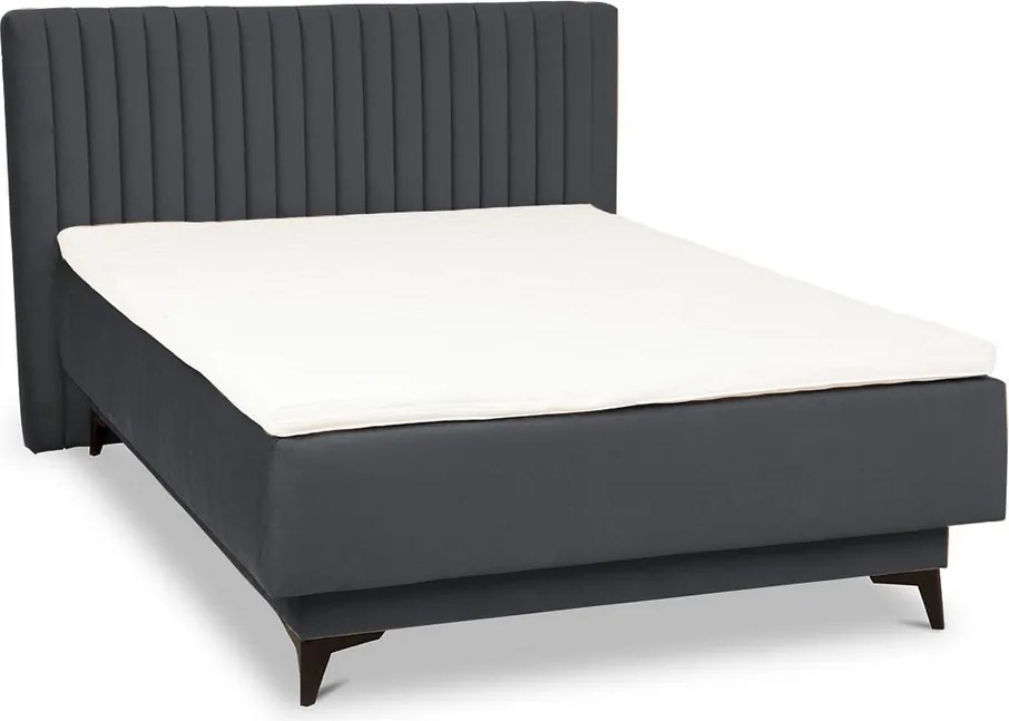 Postel Kalla 140x200 cm, tmavo šedá látka
