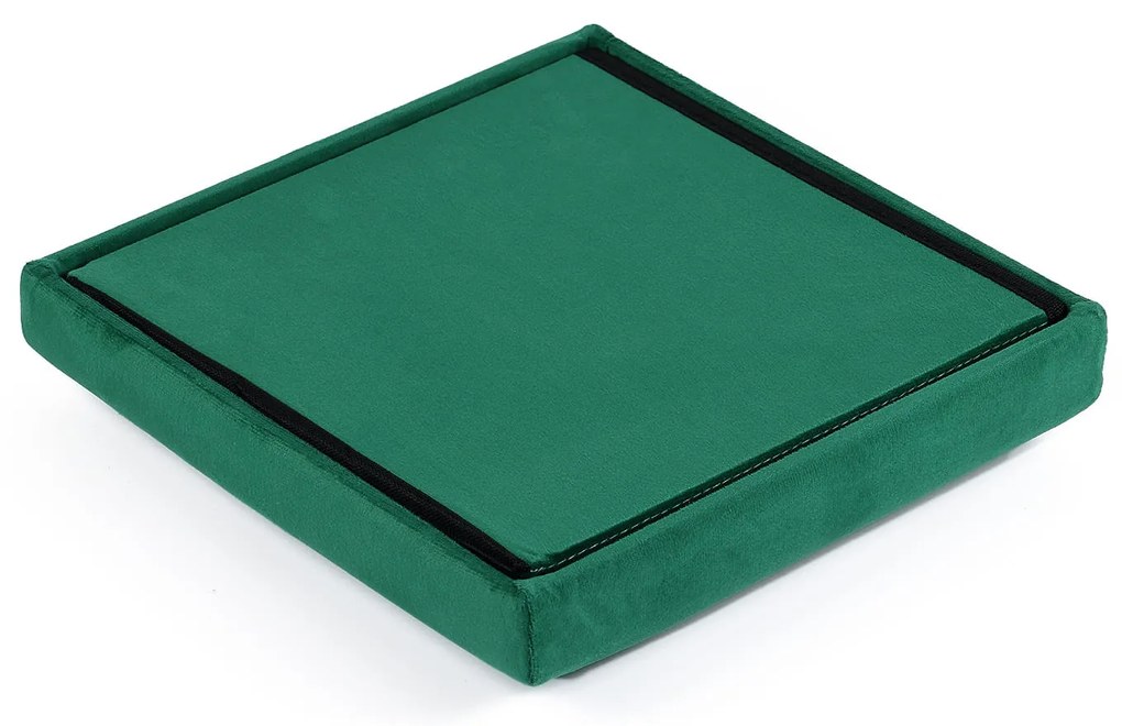 Zelený skladací taburet CUBEXO VELVET M