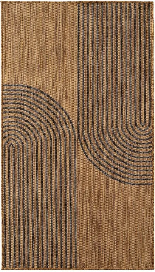 Čierny/hnedý vnútorný a vonkajší koberec 80x150 cm Mira 1453 – Ayyildiz Carpets