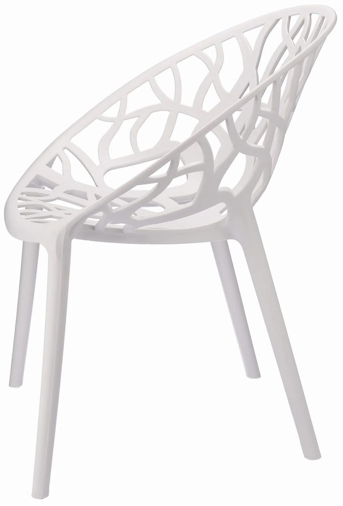 Dekorstudio Balkónové sedenie ALBERO biele - 2x stolička + 1x stôl