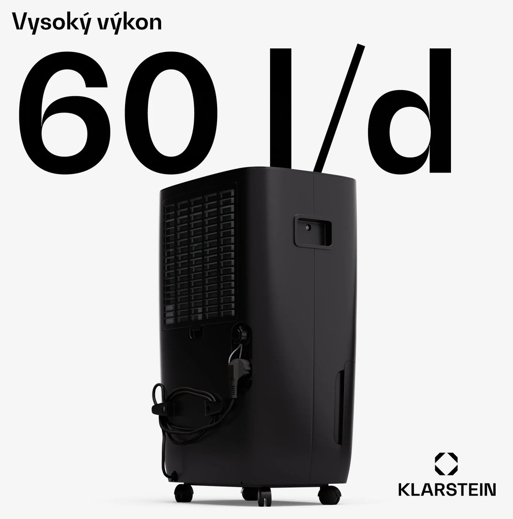 Klarstein DryFy Pro Connect 60 Smart, Odvlhčovač, WiFi, Kompresia, 60l/24h, 45-65 m²