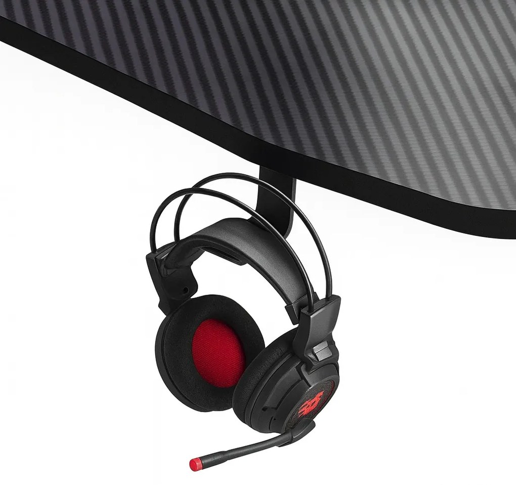 Herný stôl BG01 čierno-červený 120 cm