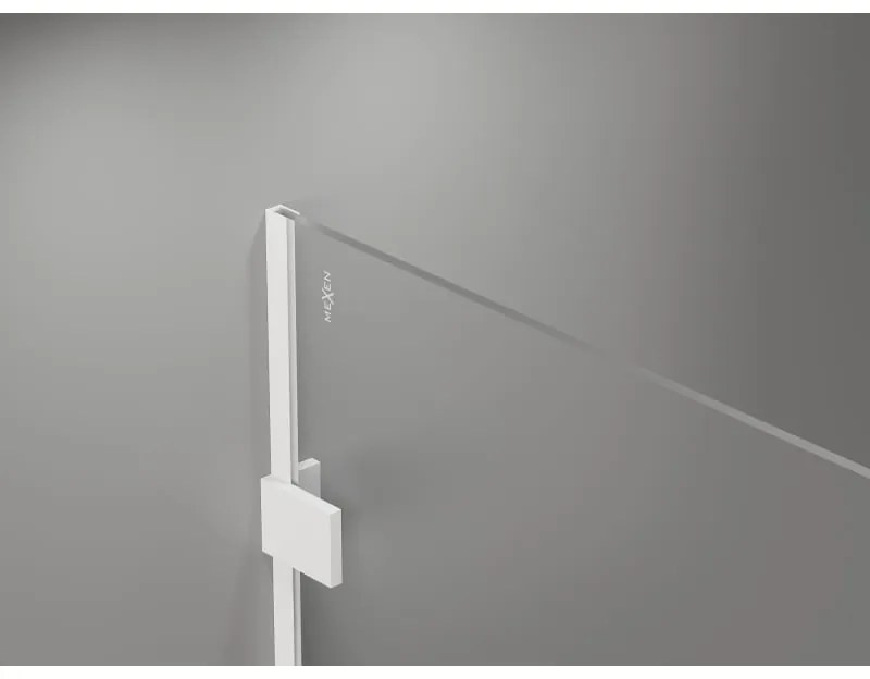 Mexen Lunar sprchová stena ľavá 80 x 200 cm, 8mm číre sklo, biela, 830-080-000-20-00-L