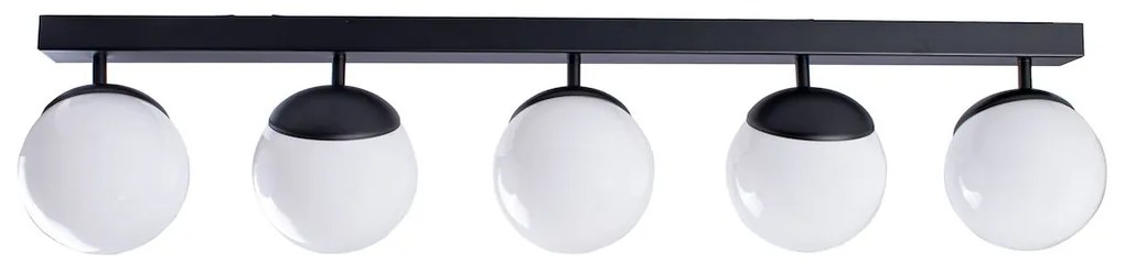 Stropné svietidlo Sfera, 5x biele sklenené tienidlo, b