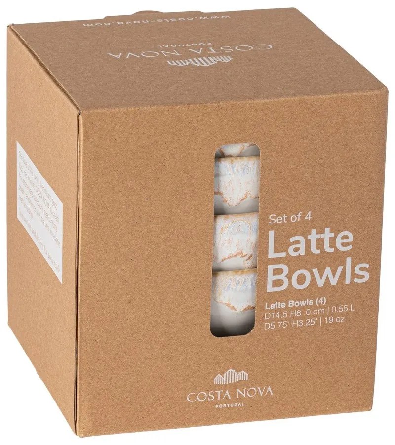 Biele misy v súprave 4 ks z kameniny ø 15 cm Latte – Costa Nova