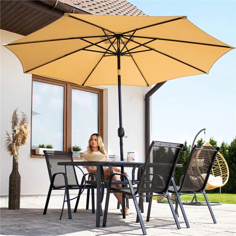 Záhradný stôl SPRINGOS GF1014​​​​​​​ - čierny