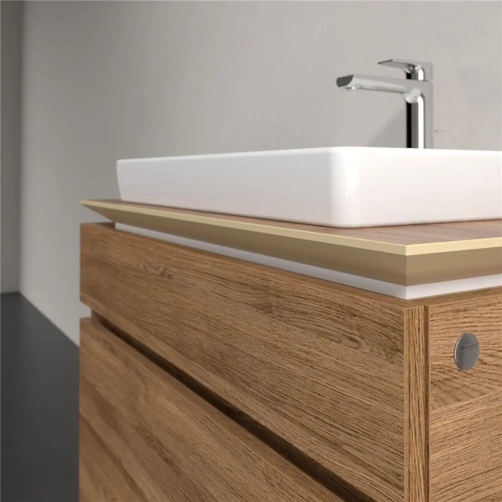 VILLEROY &amp; BOCH Legato závesná skrinka pod umývadlo (umývadlo v strede), 2 zásuvky, 800 x 500 x 550 mm, Oak Kansas, B67900RH