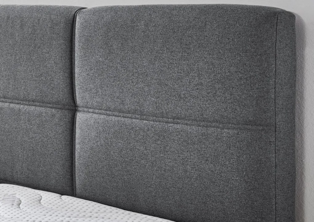 Posteľ Domango 180x200 cm, stredne šedá látka