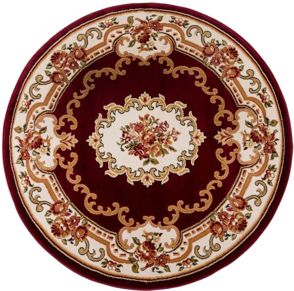 Flair Rugs koberce Kusový koberec Sincerity Royale Dynasty Red kruh - 133x133 (průměr) kruh cm