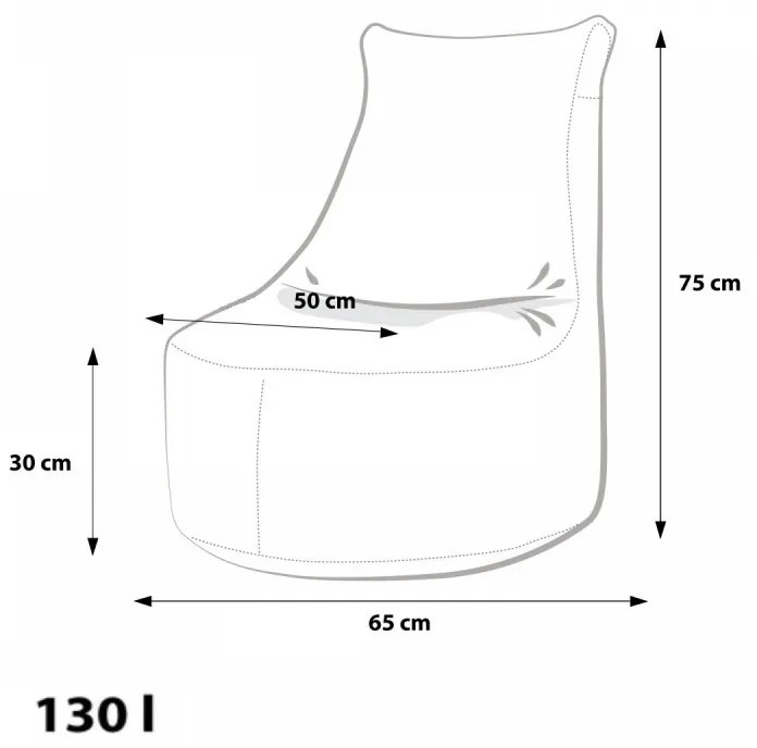 EF4016 Ecopuf Detský MINI sedací vak Ecopuf - SEAT S modern polyester DG32/NC2