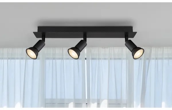 Globo 57998-3 - Bodové svietidlo DREW 3xGU10/35W/230V čierna