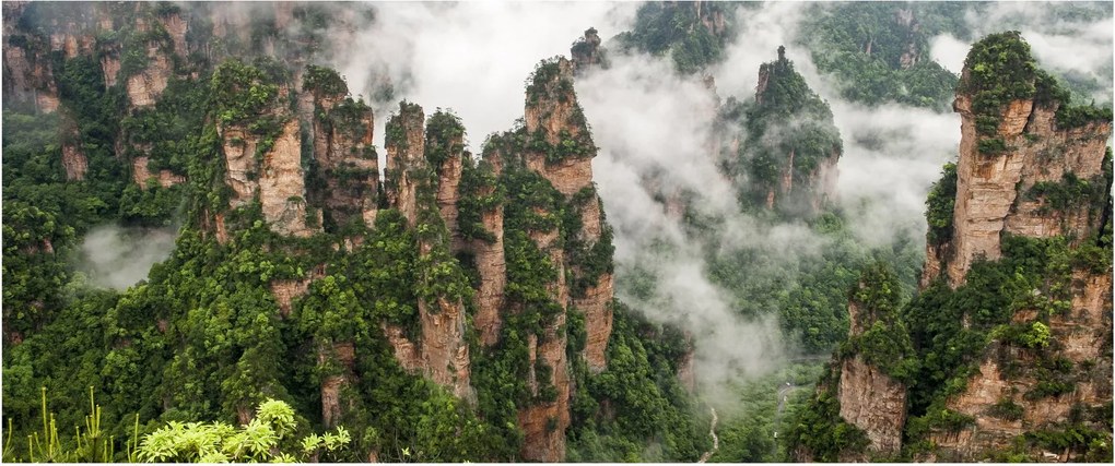 Obraz - National Park Zhangjiajie, Čína (120x50 cm)