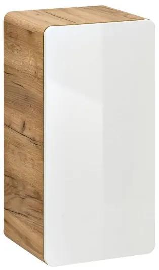 Kúpeľňová skrinka CMD ARUBA WHITE 810 dub wotan/biely lesk
