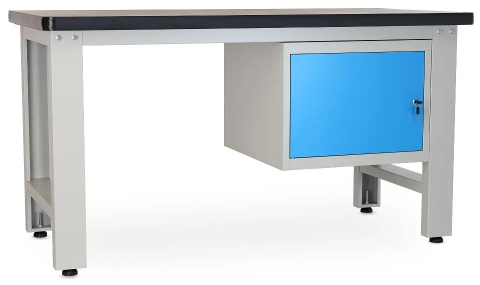 Dielenský stôl Solid MDF-01, 150 cm, závesný box, čierna