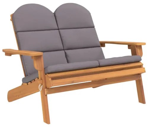 vidaXL Adirondack Záhradná lavička s vankúšmi 126 cm masívna akácia-