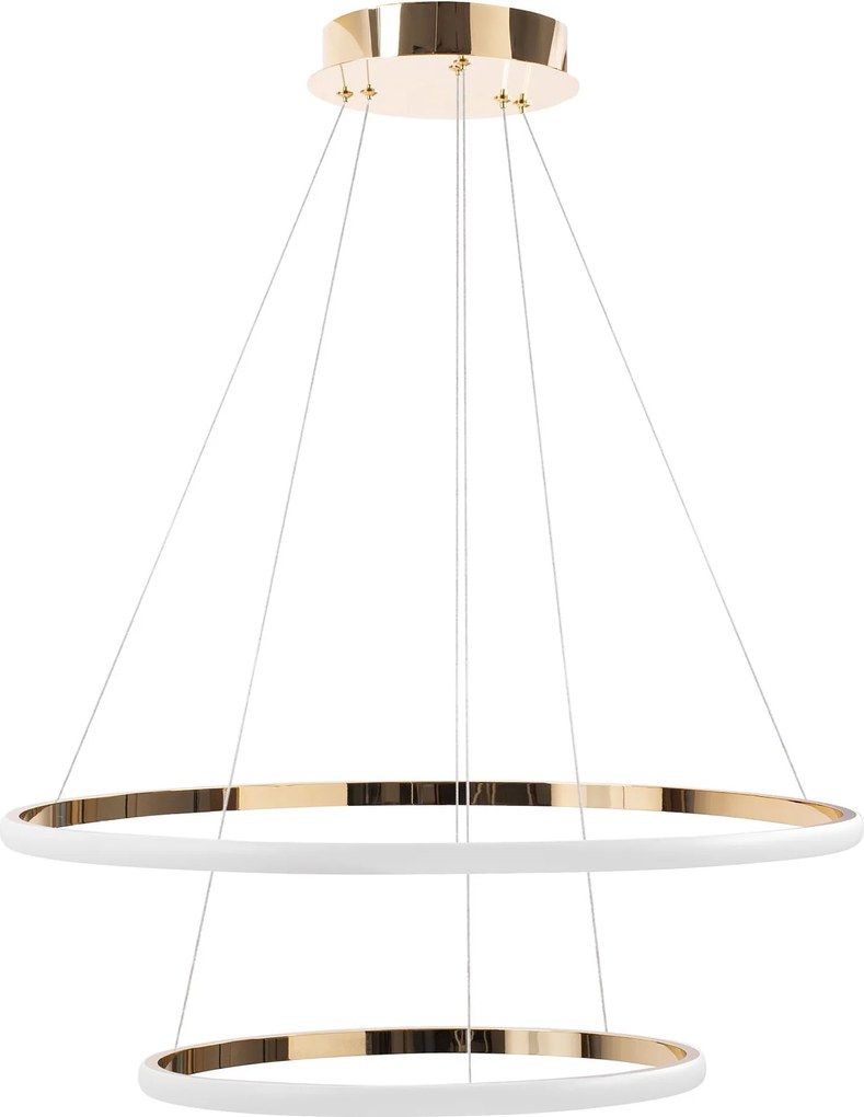 Toolight Toolight, LED závesné osvetlenie 40/60cm, 61W, 3000K, LHJ007-CP2, zlatá, OSW-60004