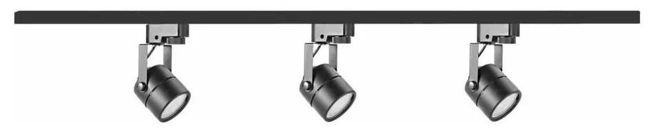 Bodové svietidlo v lištovom systéme PRAHA 3xGU10/10W/230V čierna