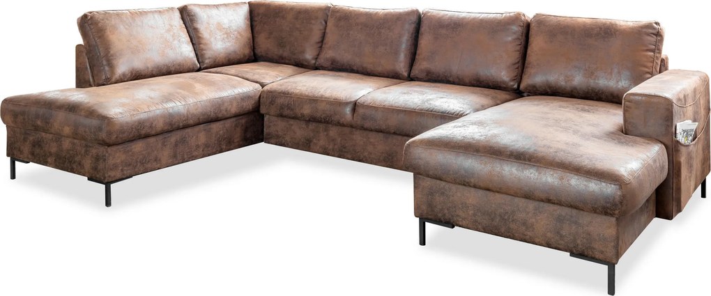 XXXLutz SEDACIA SÚPRAVA, textil, hnedá - Sedačky - 001454002602