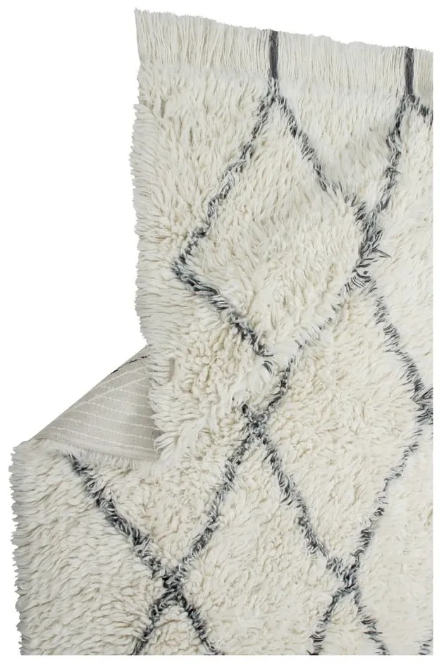 Krémový prateľný ručne tkaný vlnený koberec 140x200 cm Berber Soul – Lorena Canals