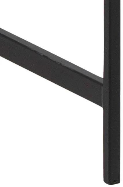 Pracovný stôl ARTOS 110 cm hnedo-čierny v industriálnom štýle, kovová podnož
